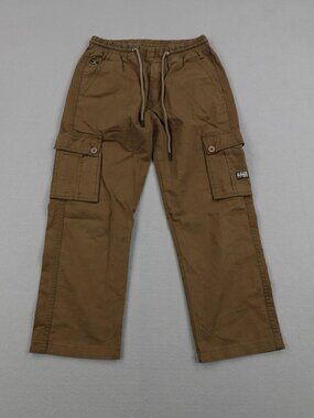 G Star Raw Pants Mens 30 Brown Cargo Baggy Elastic Waist Loose Fit Draw String